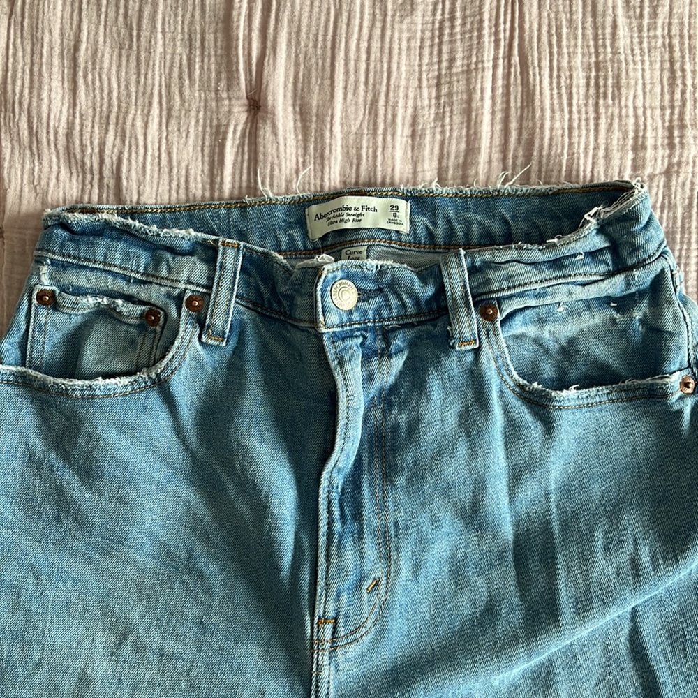 Abercrombie & Fitch Light Blue Women Jeans - Picture 2 of 3